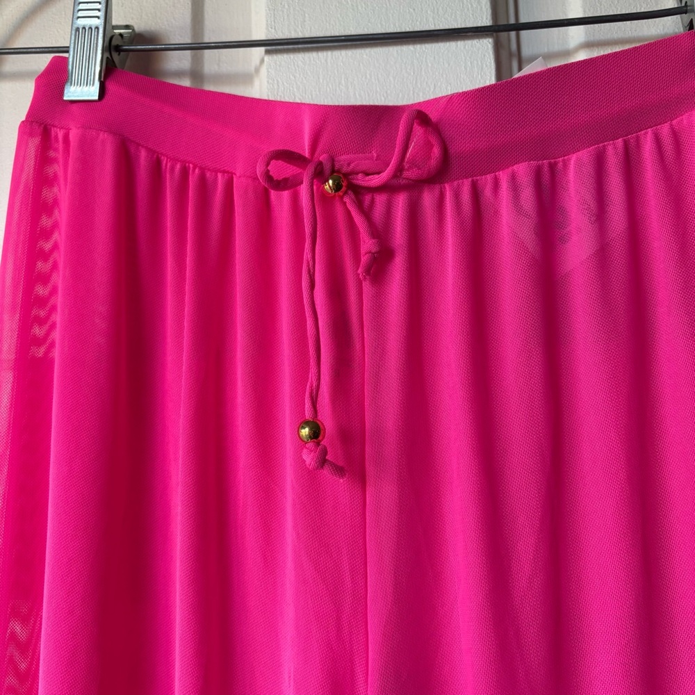 Make heads turn ! 4 pc dark neon TiniBikini Vibrant Pink Bikini + Cover Up Set s - Picture 11 of 16